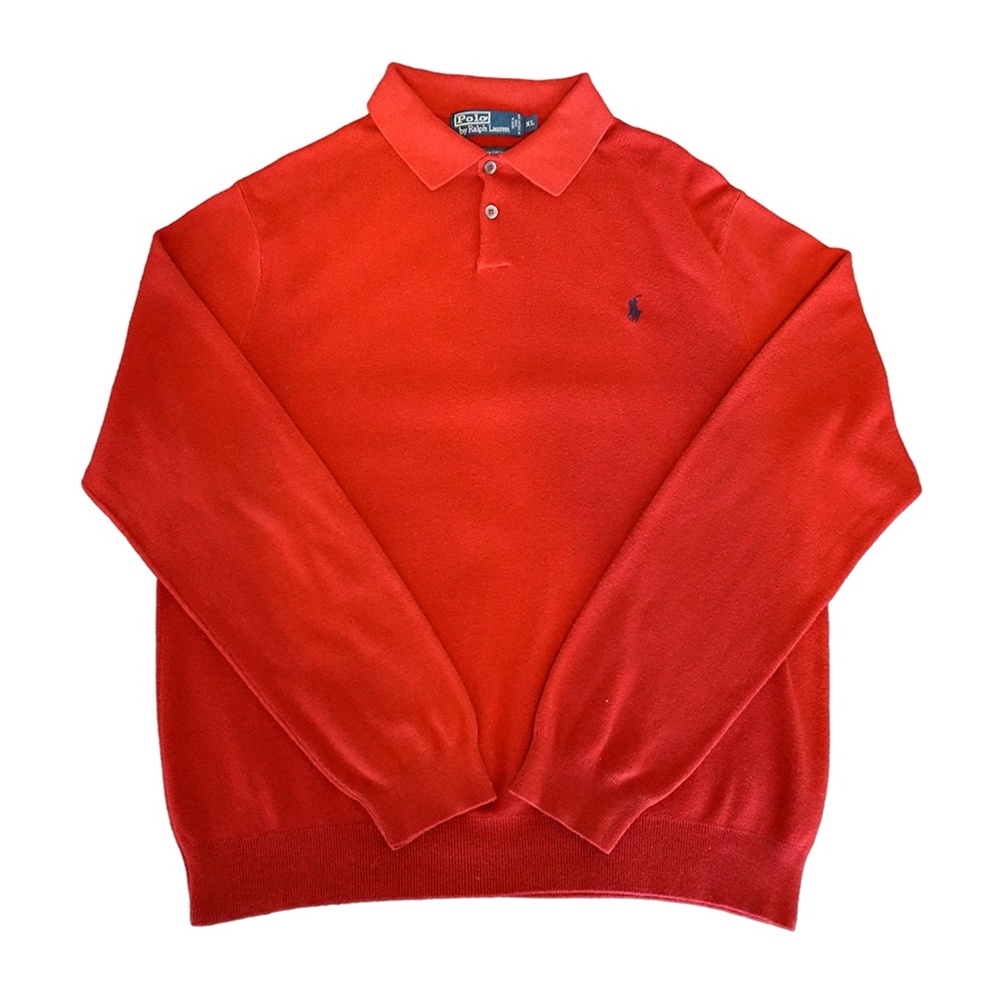 Polo by Ralph Lauren Red Long Sleeve XL Sweater